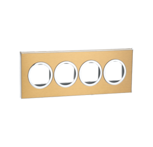 Legrand Arteor 8M Gold Brass Cover Plate With Frame, 5763 90